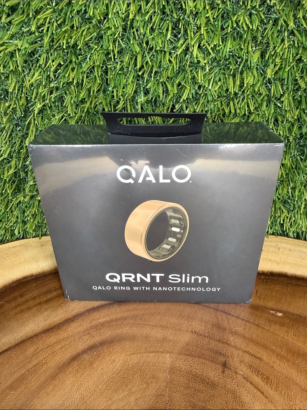 QALO QRNT Slim Brushed Rose Gold Smart Ring with Nanotechnology Size 9